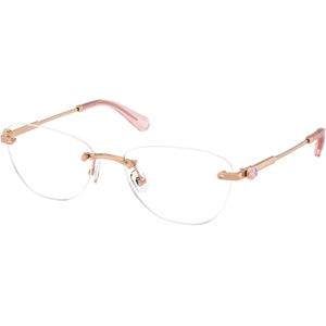 Swarovski Vrouw Swarovski SK1035D 4014 Optische monturen Metaal Goud Transparant Rotonde Normaal