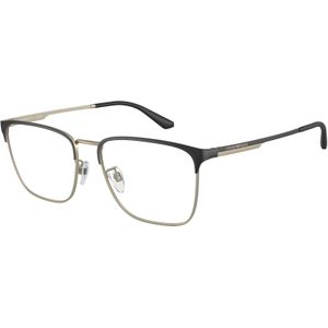Emporio Armani Man EA1146D 3001 Optische monturen Metaal Zwart Transparant Kussen Normaal