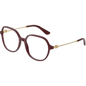Dolce & Gabbana Vrouw DG3364 3442 Optische monturen Acetaat Rood Transparant Vlinder Normaal