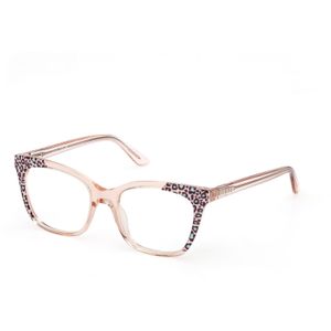 Guess Uniseks GU50268 059 Optische monturen Acetaat Beige  Kwadraat Normaal