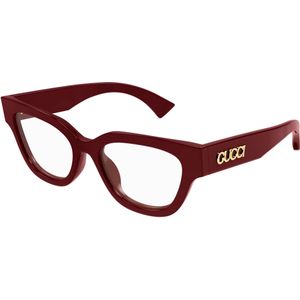 Gucci Vrouw GG1837O 003 Optische monturen Acetaat Bordeaux Transparant Vlinder
