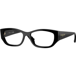 VOGUE EYEWEAR Donna VO5640U W44 Optische monturen Acetato Nero Trasparente Pillow Normale