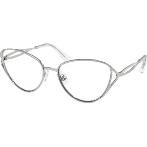 Swarovski Vrouw SK1017 4001 Optische monturen Metaal Zilver Transparant Kattenoog Normaal