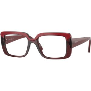 VOGUE EYEWEAR Donna VO5636U 3225 Optische monturen Nylon Rosso Trasparente Squadrata Normale