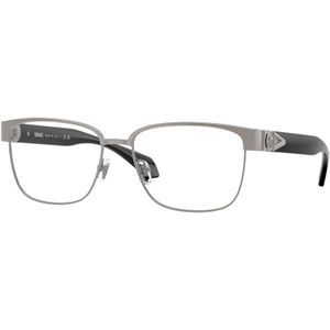 Versace Man VE1306 1262 Optische monturen Metaal Grijs Transparant Kussen Normaal