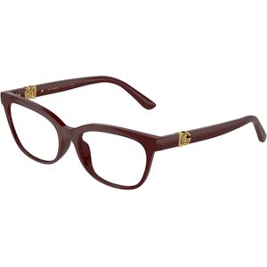 Dolce & Gabbana Vrouw DG5106U 3091 Optische monturen Geïnjecteerd Rood Transparant Vlinder Normaal