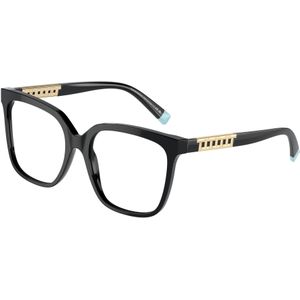 Tiffany Vrouw TF2227 8001 Optische monturen Acetaat Zwart Transparant Hurken Normaal