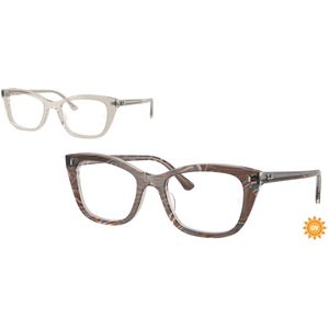 Ray - Ban Vrouw RX5433  8291 Optische monturen Acetaat Grijs Transparant Kussen Normaal