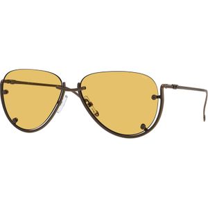 DIESEL Unisex DL1003 105/85 Zonnebrillen Metaal Bronzen Groente Piloot Normaal