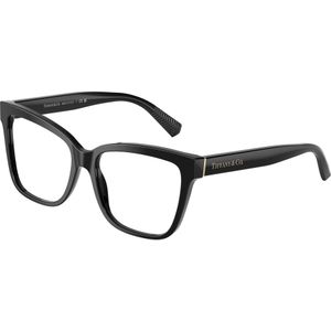 Tiffany Vrouw TF2260 8001 Optische monturen Acetaat Zwart Transparant Kattenoog Normaal