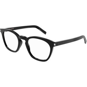 SAINT LAURENT Unisex SL 28 OPT 001 Optische monturen Acetaat Zwart Transparant Rotonde