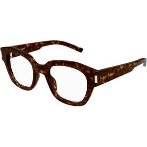 SAINT LAURENT Vrouw SL 640 002 Optische monturen Acetaat Havana Transparant Geometrisch