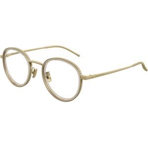 Bottega Veneta Uniseks BV1428OA 003 Optische monturen Titanium Bronzen Transparant Rotonde