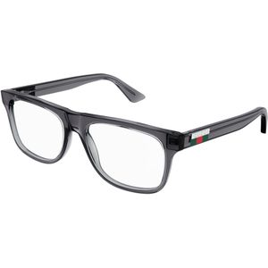 Gucci Man GG1117O 003 Optische monturen Geïnjecteerd Grijs Transparant Hurken