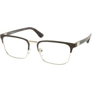 Prada Man PR 54TV 01U1O11 Optische monturen Metaal Grijs Transparant Hurken Normaal