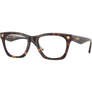 Versace Man VE3363U 108 Optische monturen Geïnjecteerd Schildpad Transparant Kussen Normaal
