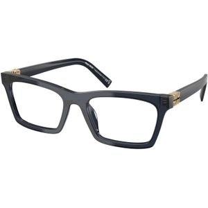 Miu Miu Vrouw MU 04WVV 08Q101 Optische monturen Acetaat Blauw Transparant Hurken Normaal