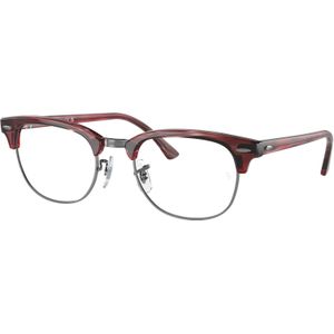 Ray - Ban Unisex RX5154 Clubmaster 8376 Optische monturen Acetaat Rood Transparant Hurken Normaal