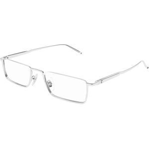 Montblanc Man MB0370O 002 Optische monturen Metaal Zilver Transparant Kwadraat