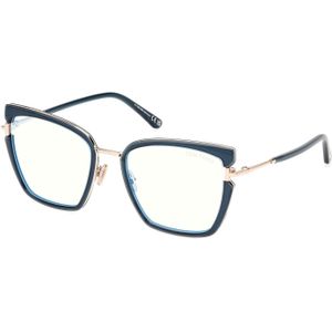 TOM FORD Vrouw FT5984-B 92 Optische monturen Geïnjecteerd Blauw  Vlinder Normaal