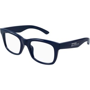 Balenciaga Man Balenciaga BB0428O 005 Optische monturen Acetaat Blauw Transparant Kwadraat