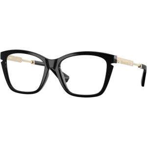 Burberry Donna BE2427U 3001 Optische monturen Iniettato Nero Trasparente Cat Eye Normale
