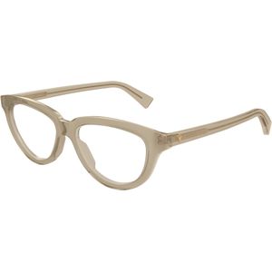 Bottega Veneta Vrouw BV1366O 003 Optische monturen Acetaat Bruin Transparant Kattenoog