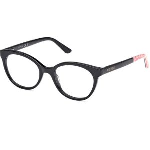 Guess Uniseks GU50267 001 Optische monturen Acetaat Zwart  Rotonde Normaal