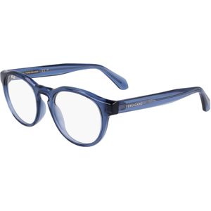 Ferragamo Unisex SF2987E 462 Optische monturen  Blauw  Geometrisch Normaal