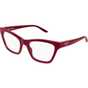 Balenciaga Vrouw BB0440O 005 Optische monturen Acetaat Bordeaux Transparant Kattenoog
