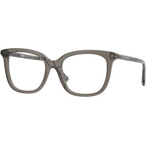 Burberry Donna BE2430 4160 Optische monturen Acetato Grigio Trasparente Squadrata Normale