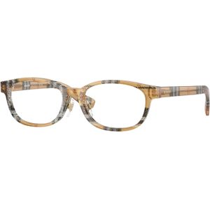 Burberry Vrouw BE2447D  4163 Optische monturen Acetaat Bruin Transparant Rotonde Normaal