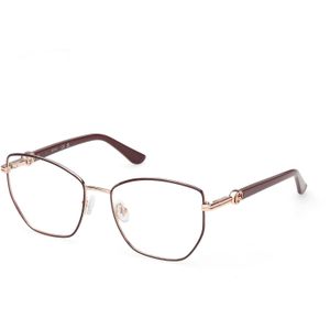 Guess Vrouw GU50312 069 Optische monturen Metaal Bordeaux  Geometrisch Normaal
