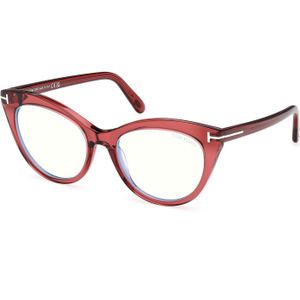 TOM FORD Vrouw FT6091-B 069 Optische monturen Acetaat Bordeaux  Kattenoog Normaal