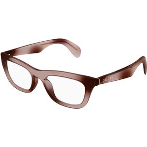 Gucci Vrouw Gucci GG1932O 002 Optische monturen Geïnjecteerd Havana Transparant Kattenoog