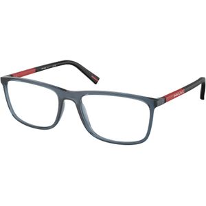 Prada Linea Rossa Man PS 03QV CZH1O1 Optische monturen Geïnjecteerd Blauw Transparant Hurken Normaal