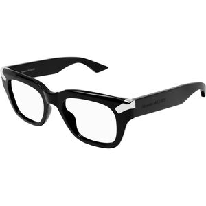 Alexander McQueen Man Alexander McQueen AM0443O 001 Optische monturen Acetaat Zwart Transparant Kwadraat
