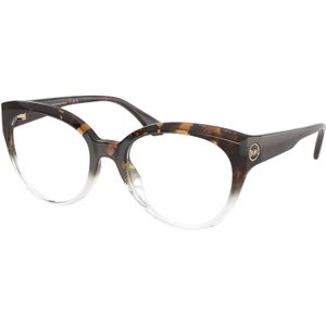 Michael Kors Donna MK4145U Amelia Island 4025 Optische monturen Iniettato Marrone Trasparente Rotonda Normale