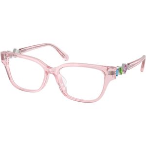 Swarovski Donna SK2049D 3001 Optische monturen Acetato Rosa Trasparente Pillow Normale