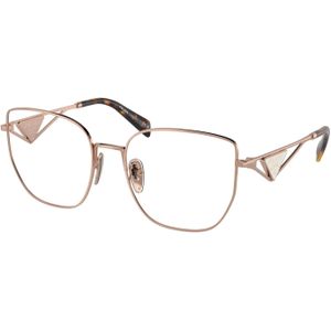 Prada Vrouw PR A54VD SVF1O1 Optische monturen Staal Goud Transparant Vlinder Normaal