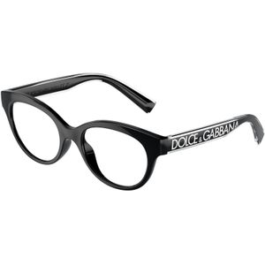 Dolce & Gabbana Kind DX5003 501 Optische monturen Geïnjecteerd Zwart Transparant Pantos Normaal