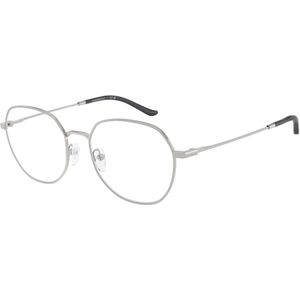 Emporio Armani Uomo EA1174D 3015 Optische monturen Metallo Argento Trasparente Rotonda Normale