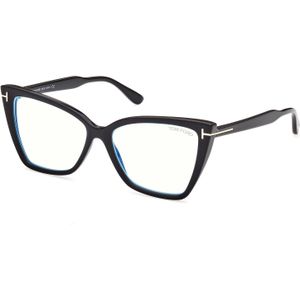 Tom Ford - FT5844-B - Optische Monturen - Zwart - Geïnjecteerd - Kattenoog