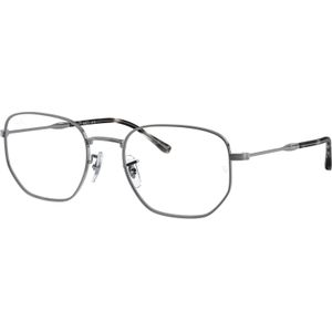 Ray - Ban Unisex RX6496 2502 Optische monturen Metaal Grijs Transparant Geometrisch Normaal