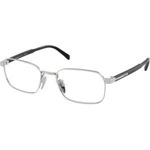 Prada Man PR C50VD  1BC1O1 Optische monturen Metaal Zilver Transparant Kussen Normaal