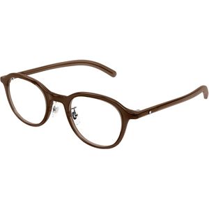 Montblanc Man Montblanc MB0419OJ 003 Optische monturen  Bruin Transparant Rotonde