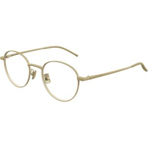 Bottega Veneta Uniseks Bottega Veneta BV1424OA 001 Optische monturen Titanium Bronzen Transparant Rotonde