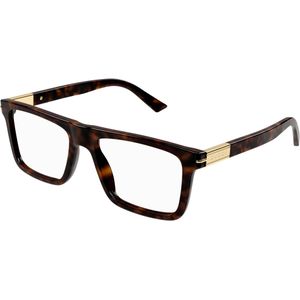 Gucci Man GG1504O 006 Optische monturen Acetaat Havana Transparant Hurken
