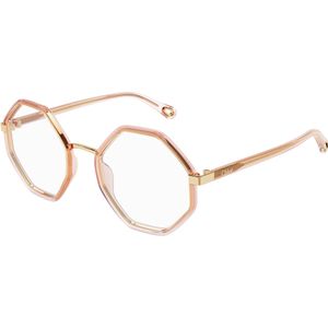 Chloé Vrouw CH0132O 001 Optische monturen Bio-injectie Oranje Transparant Geometrisch