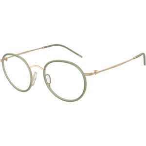 Giorgio Armani Man AR5155 3002 Optische monturen Metaal Goud Transparant Rotonde Normaal